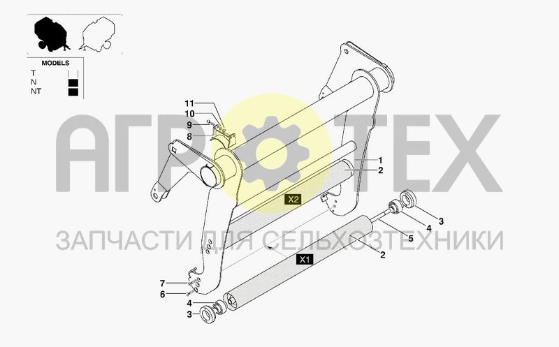 Чертеж BELT TENSIONER X1-X2