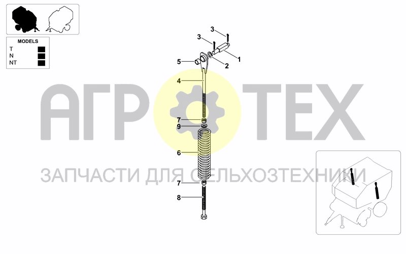 Чертеж BELT TENSIONER X1-X2