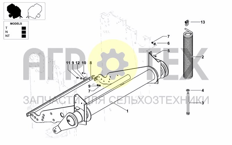 Чертеж BELT TENSIONER X1-X2