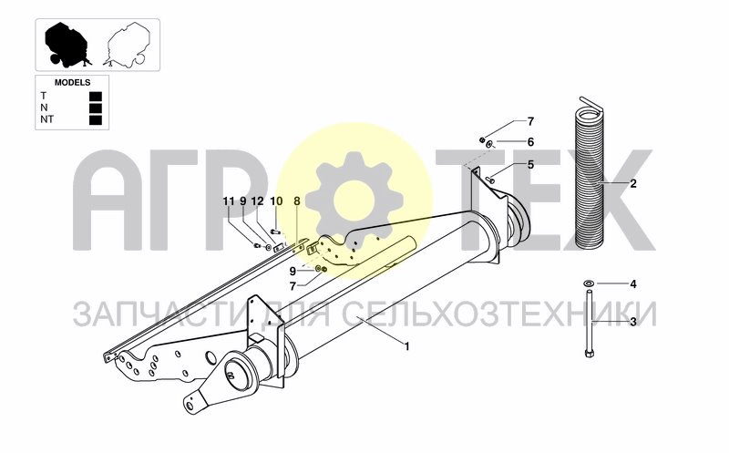 Чертеж BELT TENSIONER  X1-X2-X3