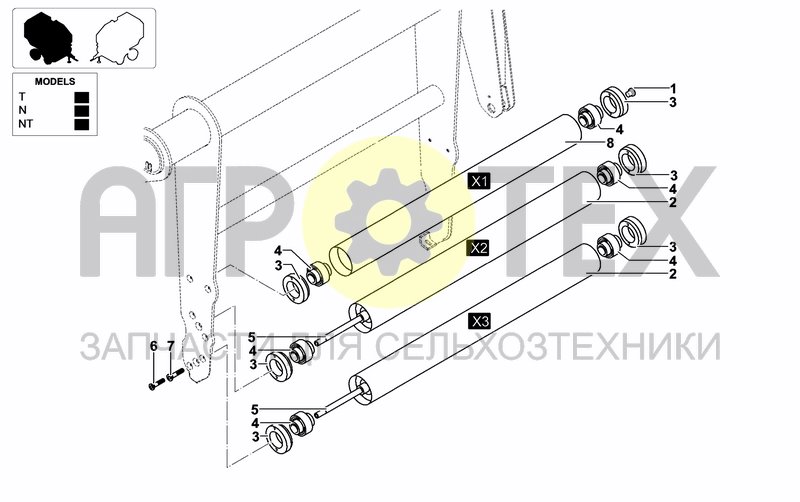 Чертеж BELT TENSIONER  X1-X2-X5