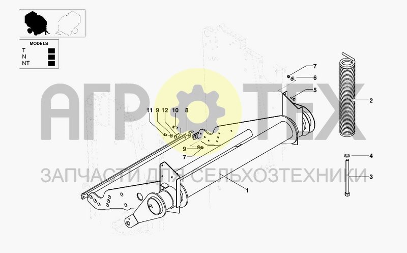 Чертеж BELT TENSIONER  X1-X2-X3