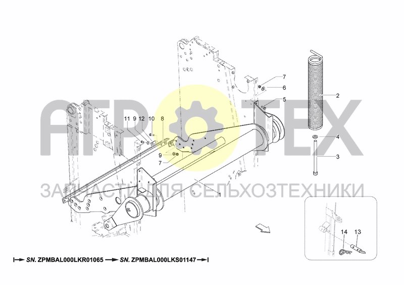 Чертеж BELT TENSIONER