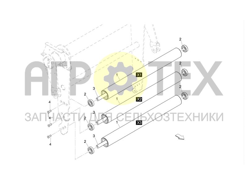 Чертеж ROLLER X1 - X2 - X3