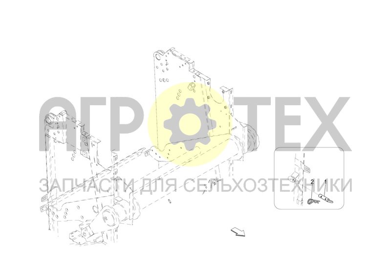 Чертеж LOCKING PLATE FOR BELTS TENSIONER