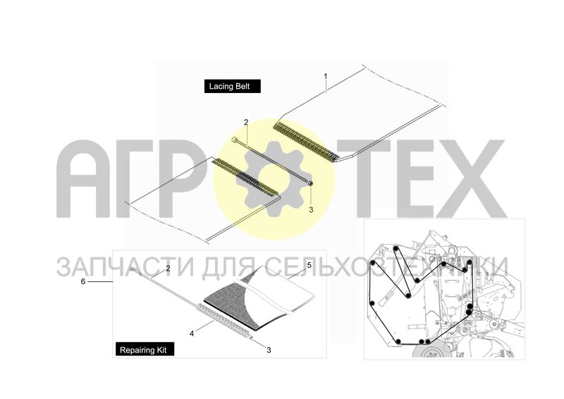 Чертеж LACING UNIT KIT