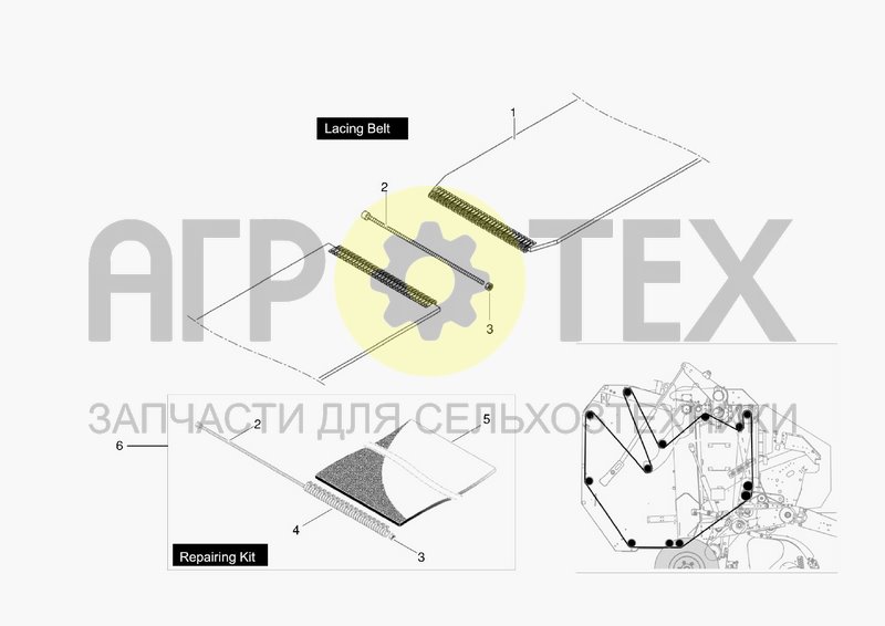 Чертеж LACING UNIT KIT