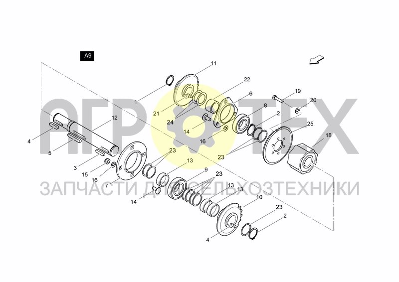 Чертеж RH PICKUP TRANSMISSION