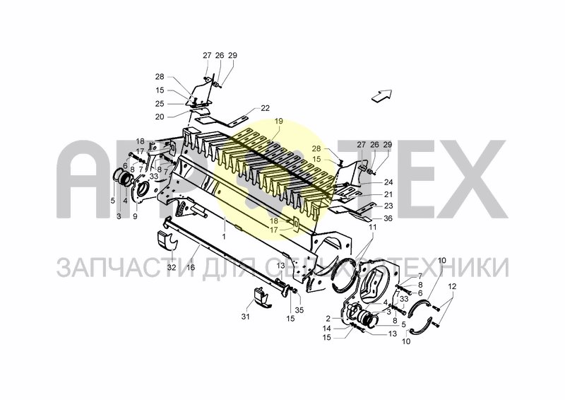 Чертеж RAKE FEEDER FRAME