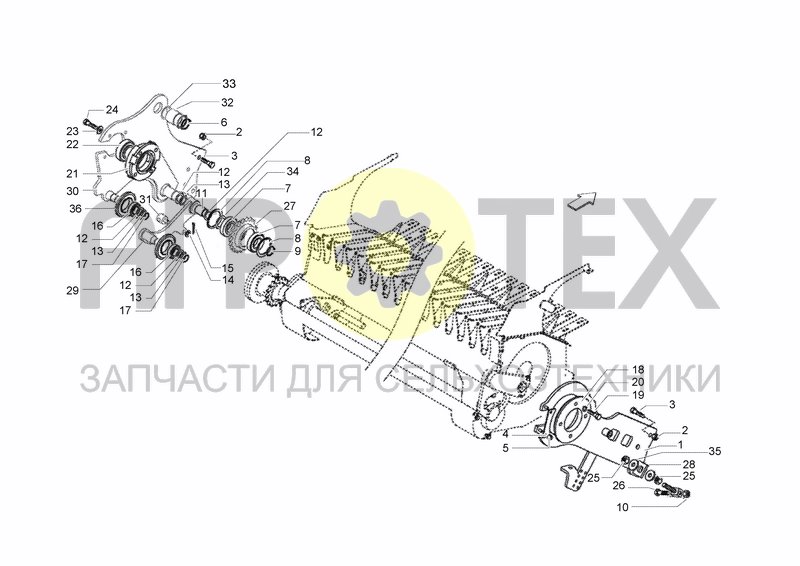 Чертеж RAKE FEEDER SUPPORT