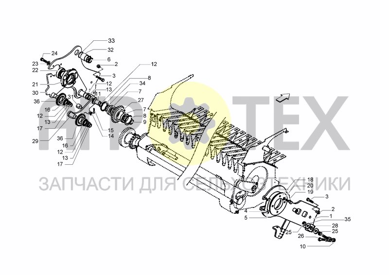 Чертеж RAKE FEEDER SUPPORT