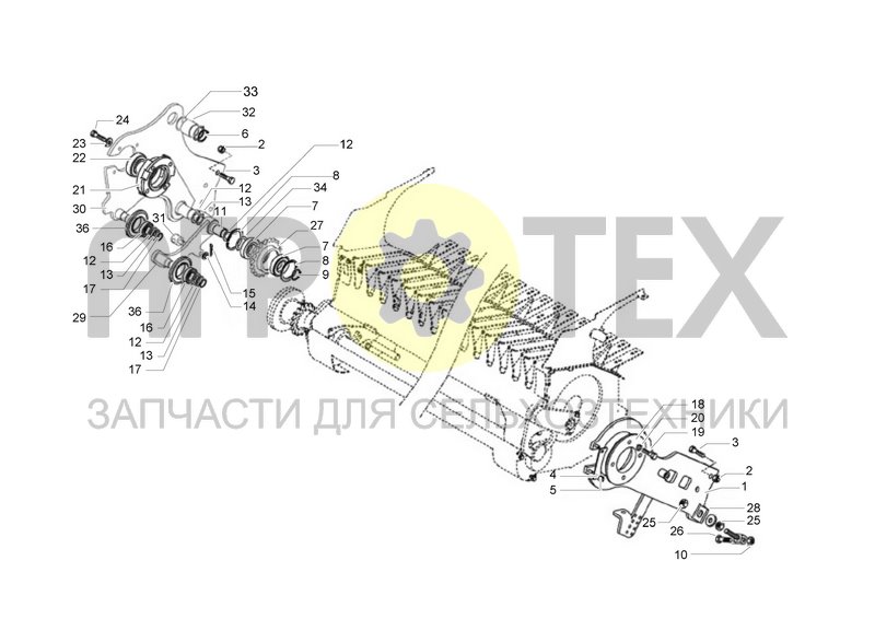 Чертеж RAKE FEEDER SUPPORT