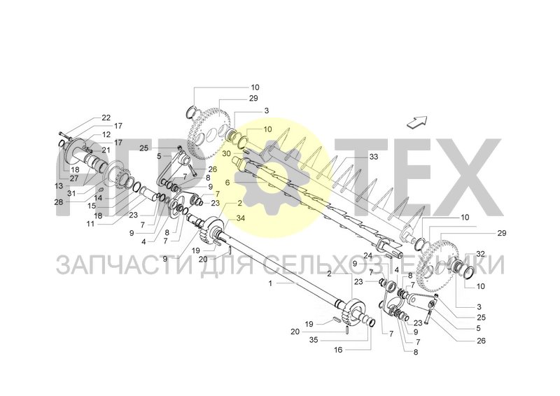 Чертеж FORK FEEDER INTAKE