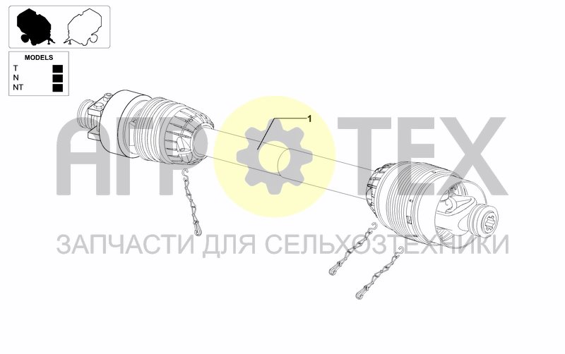 Чертеж PTO DRIVE SHAFT