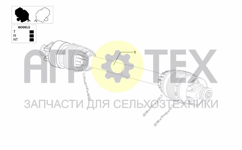 Чертеж PTO DRIVE SHAFT