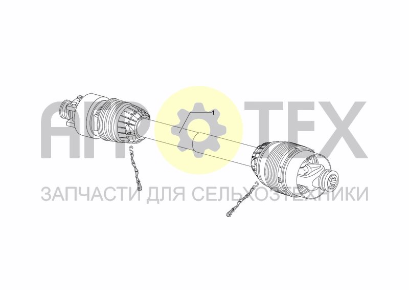 Чертеж PTO SHAFT