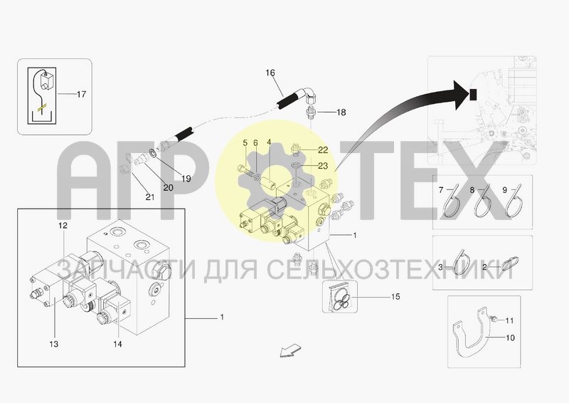 Чертеж HYDRAULIC BLOCK