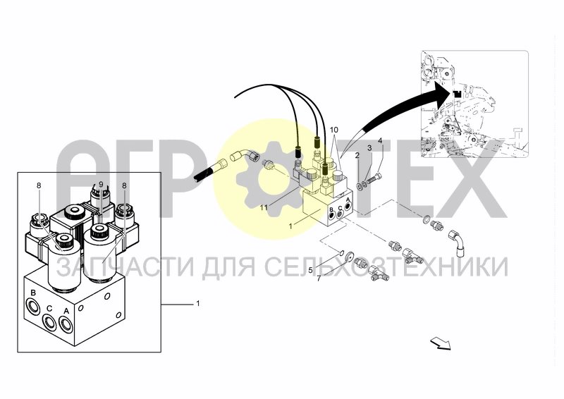 Чертеж HYDRAULIC BLOCK