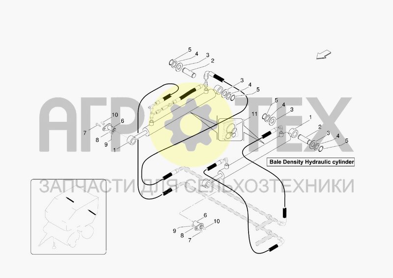 Чертеж DENSITY HYDRAULIC CYLINDERS