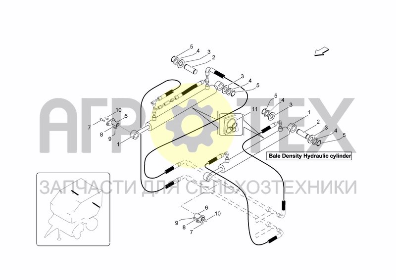 Чертеж DENSITY HYDRAULIC CYLINDERS