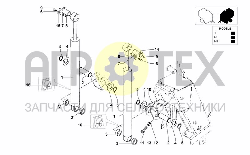 Чертеж DENSITY HYDRAULIC CYLINDER