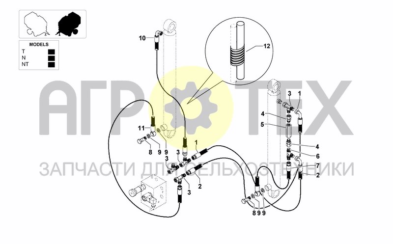 Чертеж DENSITY HYDRAULIC CYLINDER