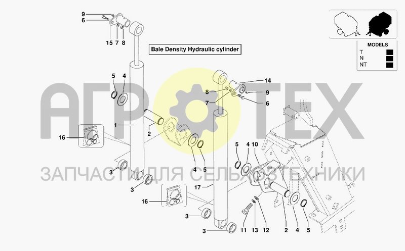 Чертеж DENSITY HYDRAULIC CYLINDER