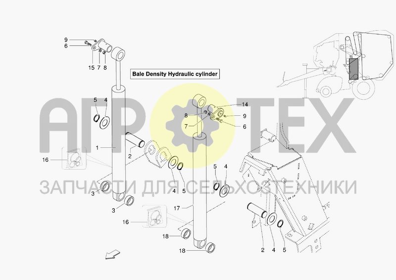 Чертеж DENSITY HYDRAULIC CYLINDERS