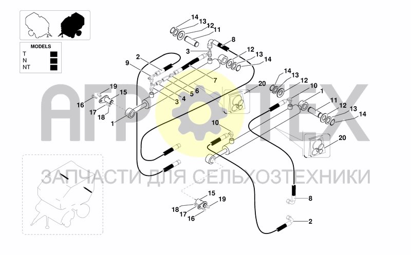 Чертеж DENSITY HYDRAULIC CYLINDER