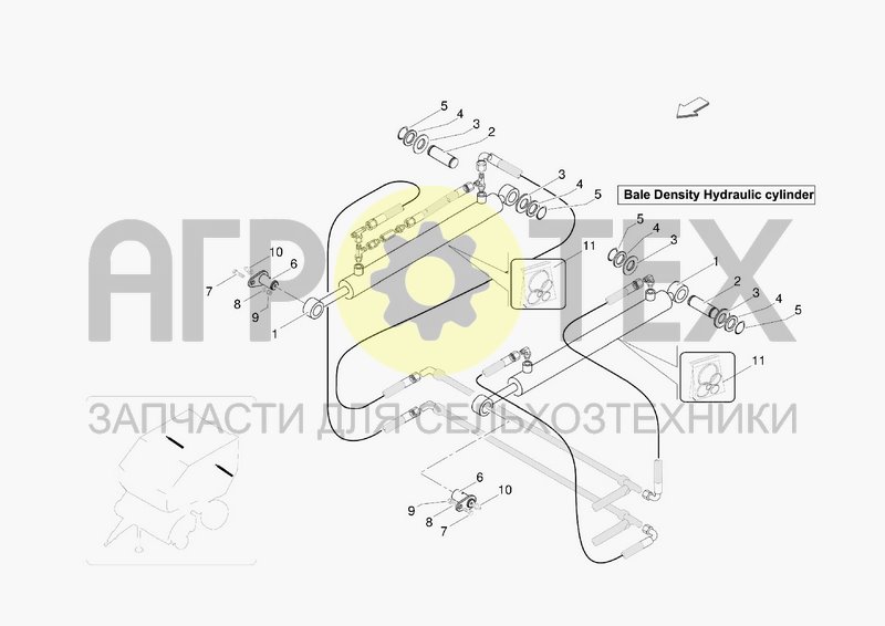 Чертеж DENSITY HYDRAULIC CYLINDERS