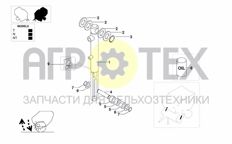 Чертеж PICKUP HYDRAULIC CYLINDER