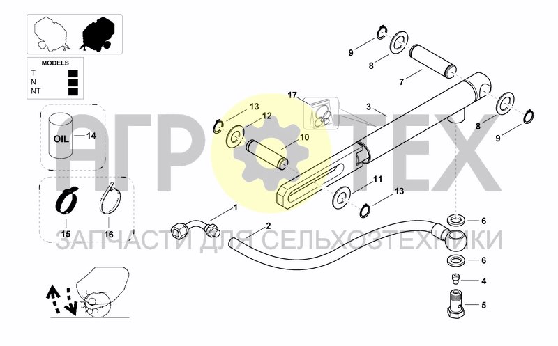 Чертеж PICKUP HYDRAULIC CYLINDER