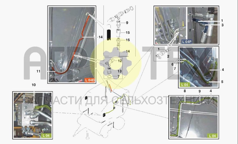 Чертеж HYDRAULIC SYSTEM