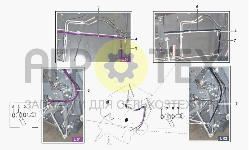 Чертеж HYDRAULIC SYSTEM