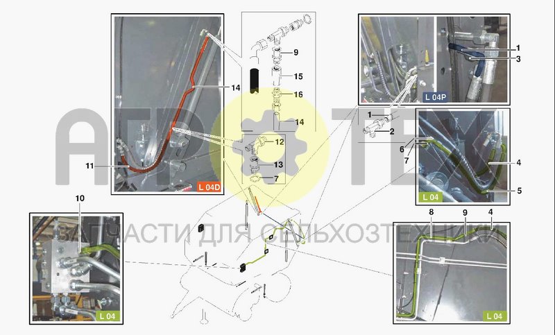 Чертеж HYDRAULIC SYSTEM