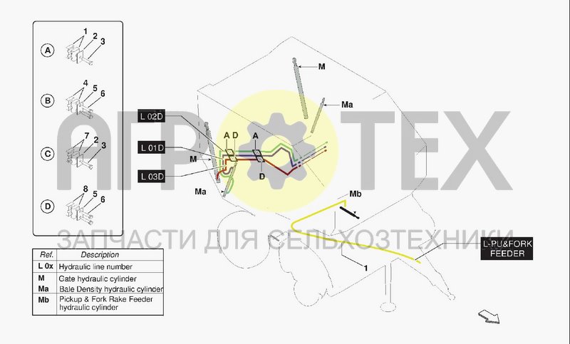 Чертеж HYDRAULIC SYSTEM