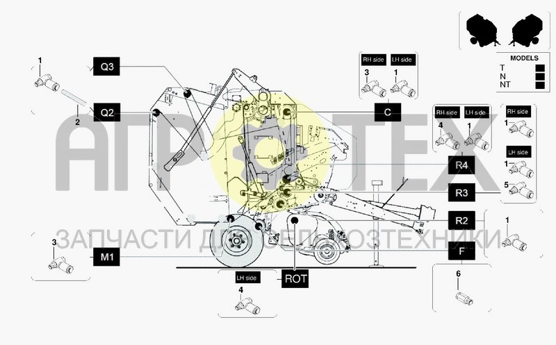 Чертеж RV5100 SERIES - ROLLERS BEARINGS GREASING