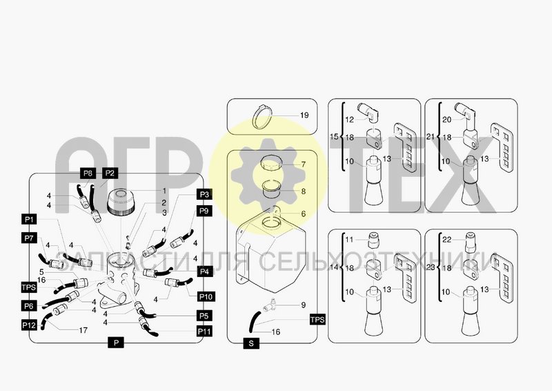 Чертеж CONNECTORS AND BRUSH