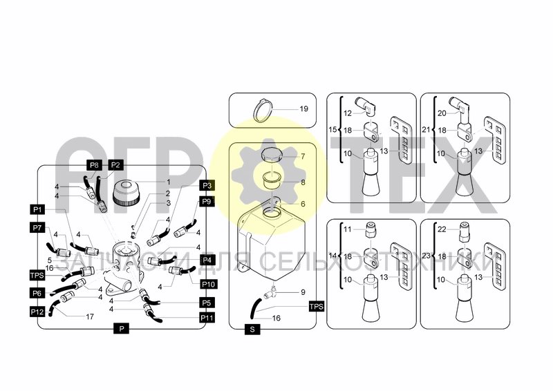 Чертеж CONNECTORS AND BRUSH