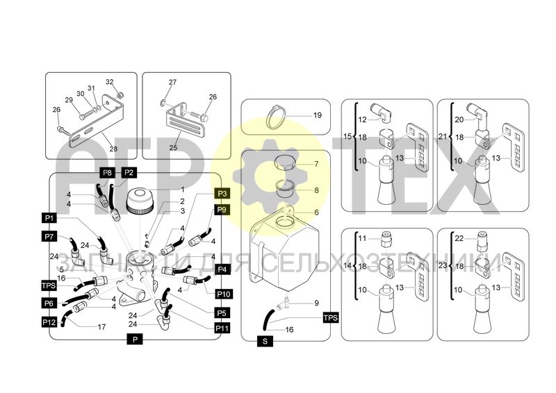 Чертеж CONNECTORS AND BRUSH