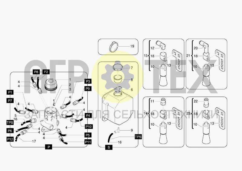 Чертеж CONNECTORS AND BRUSH