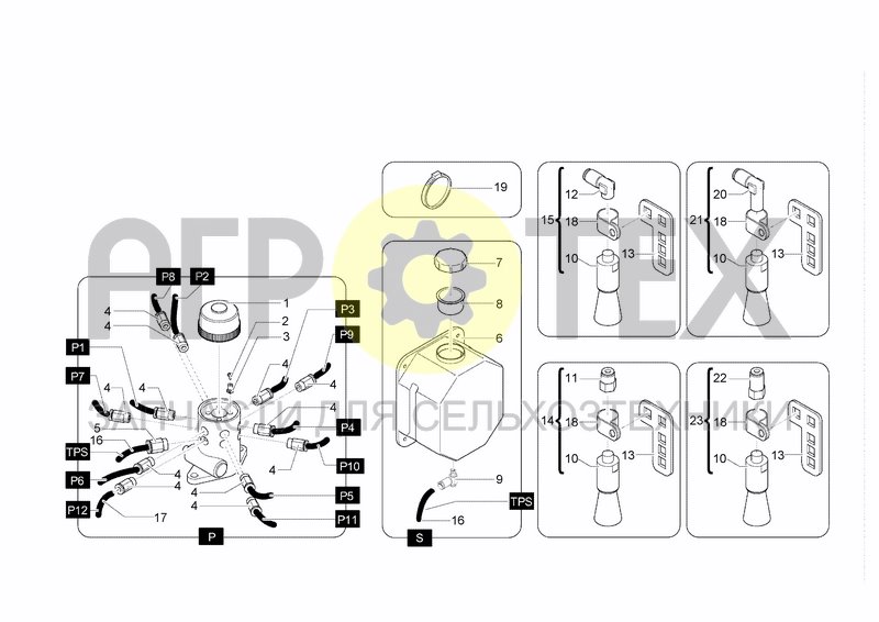 Чертеж CONNECTORS AND BRUSH