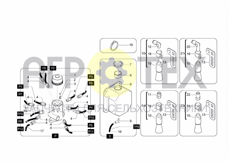 Чертеж CONNECTORS AND BRUSH