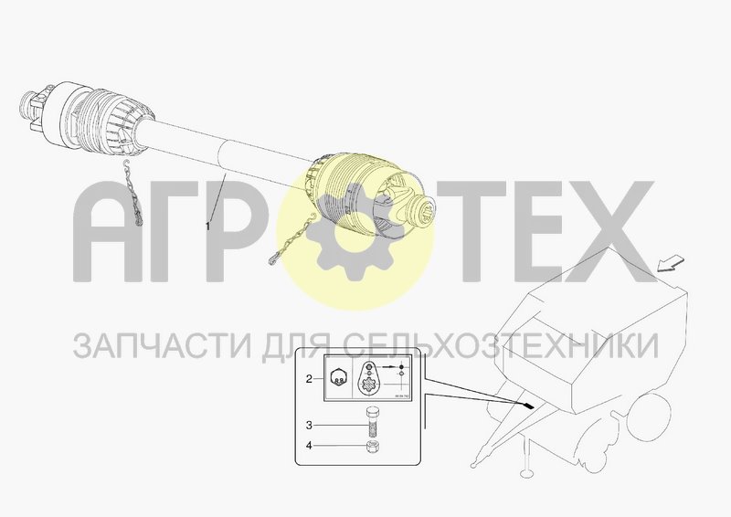 Чертеж PTO DRIVE SHAFT