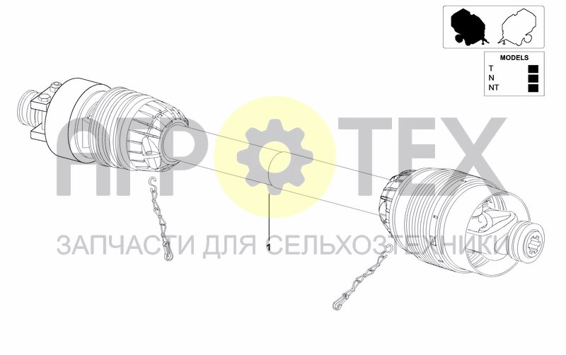 Чертеж PTO DRIVE SHAFT