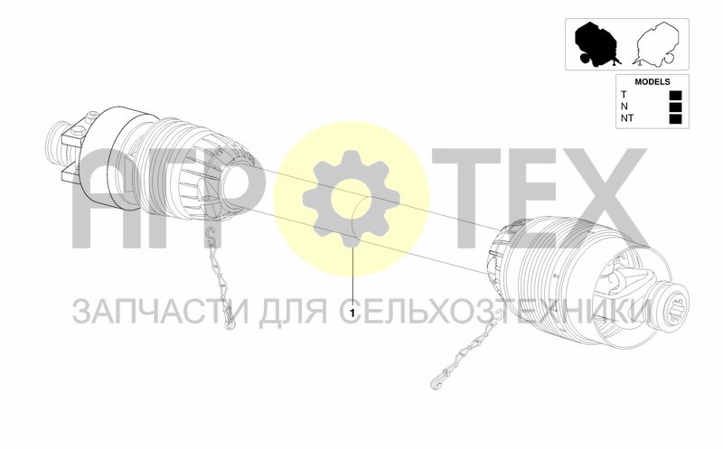 Чертеж PTO DRIVE SHAFT