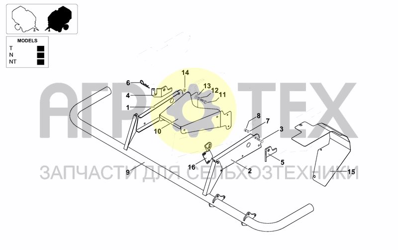 Чертеж PICKUP FRONT GUARD