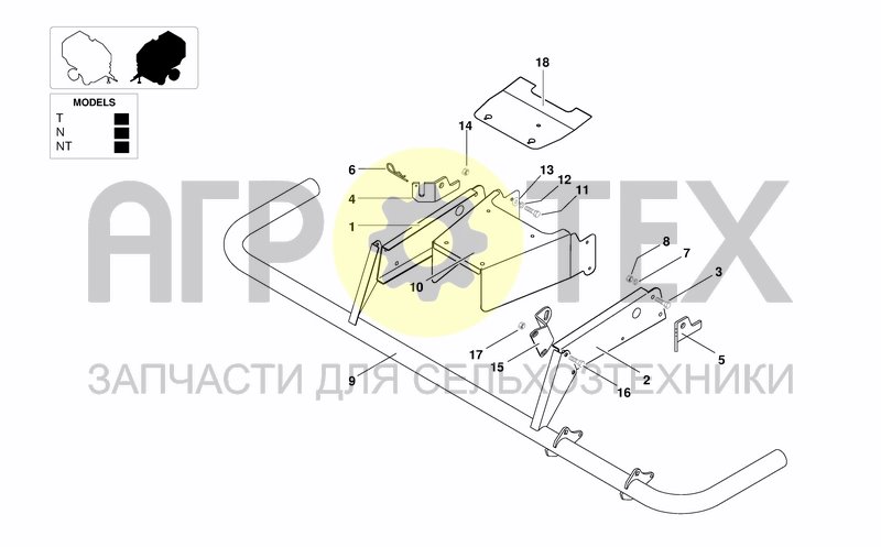 Чертеж PICKUP FRONT GUARD