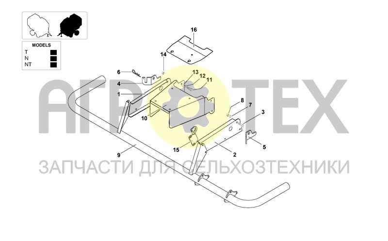 Чертеж PICKUP FRONT BAR