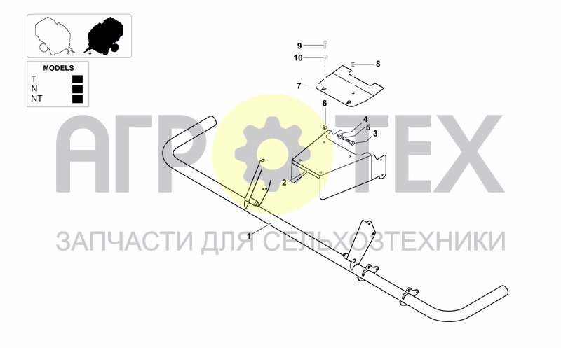 Чертеж PICKUP FRONT GUARD